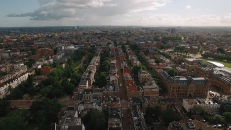 Vista-Panorámica-Aérea-De-Amsterdam,-Países-Bajos