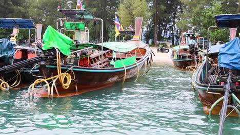 boats docked at a scenic krabi location