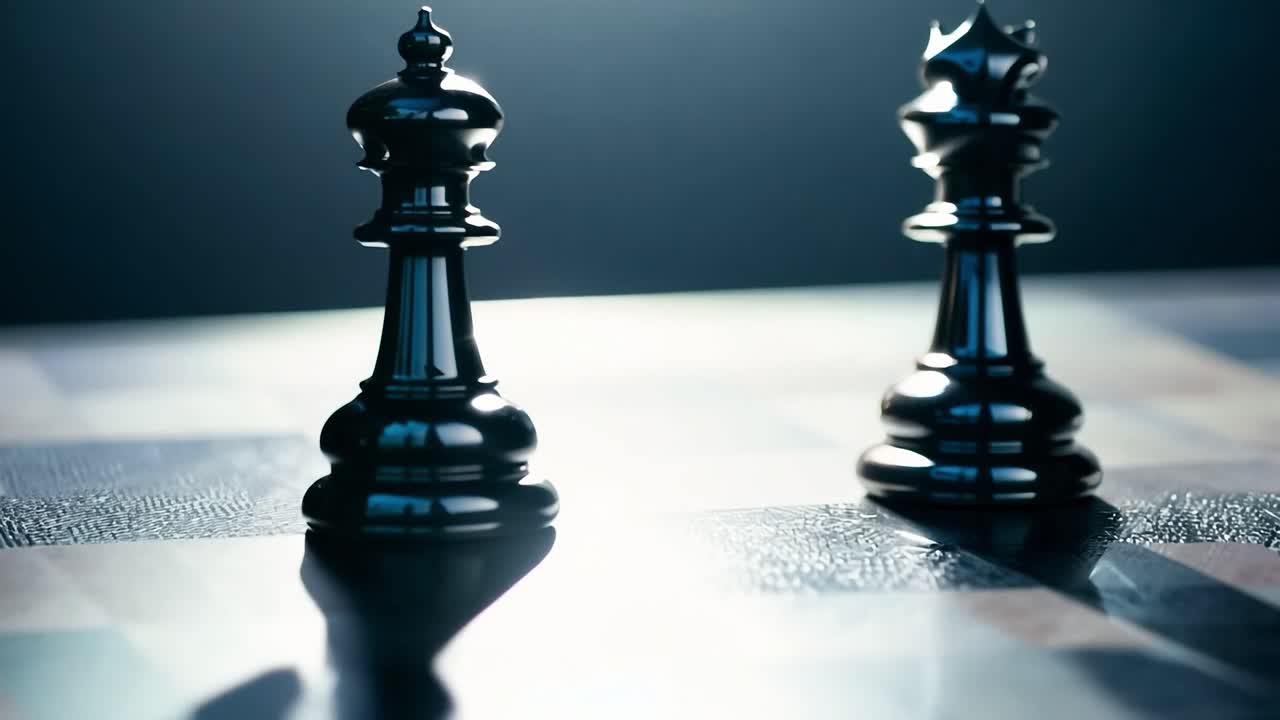 Black Chess King and Queen