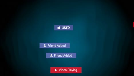 Animation-Fallender-Social-Media-Symbole-Auf-Blauem-Hintergrund