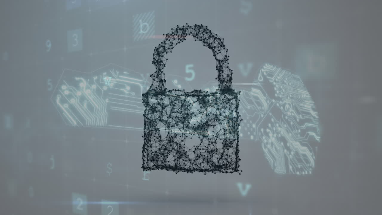 온라인 클라우드와 보안  ⁇ 락을 통해 숫자와 글자를 변경하는 애니메이션