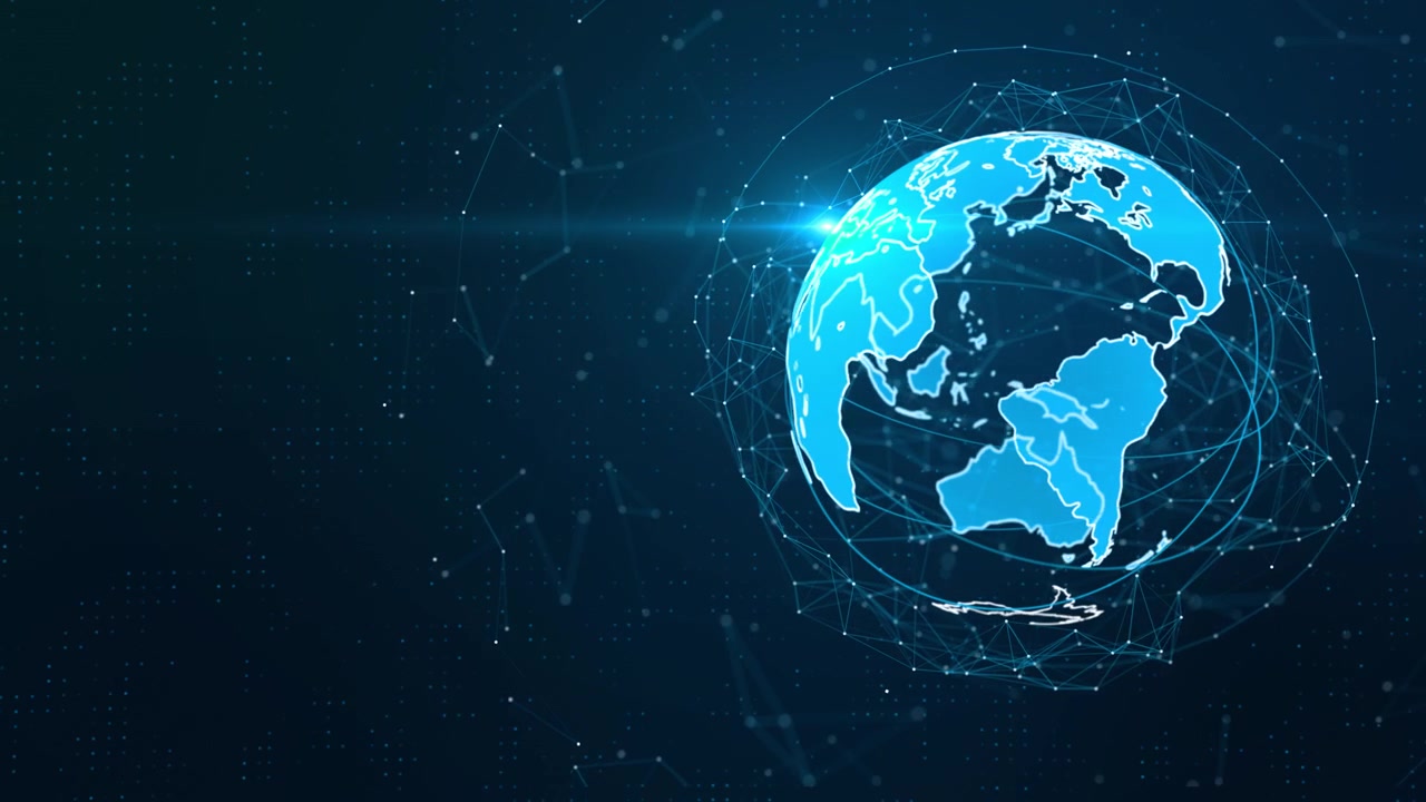 Digitale data, global hologramteknologi, netværksdataforbindelse, cybersikkerhedskoncept, social fremtid.