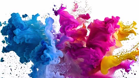 explosión de pintura de colores