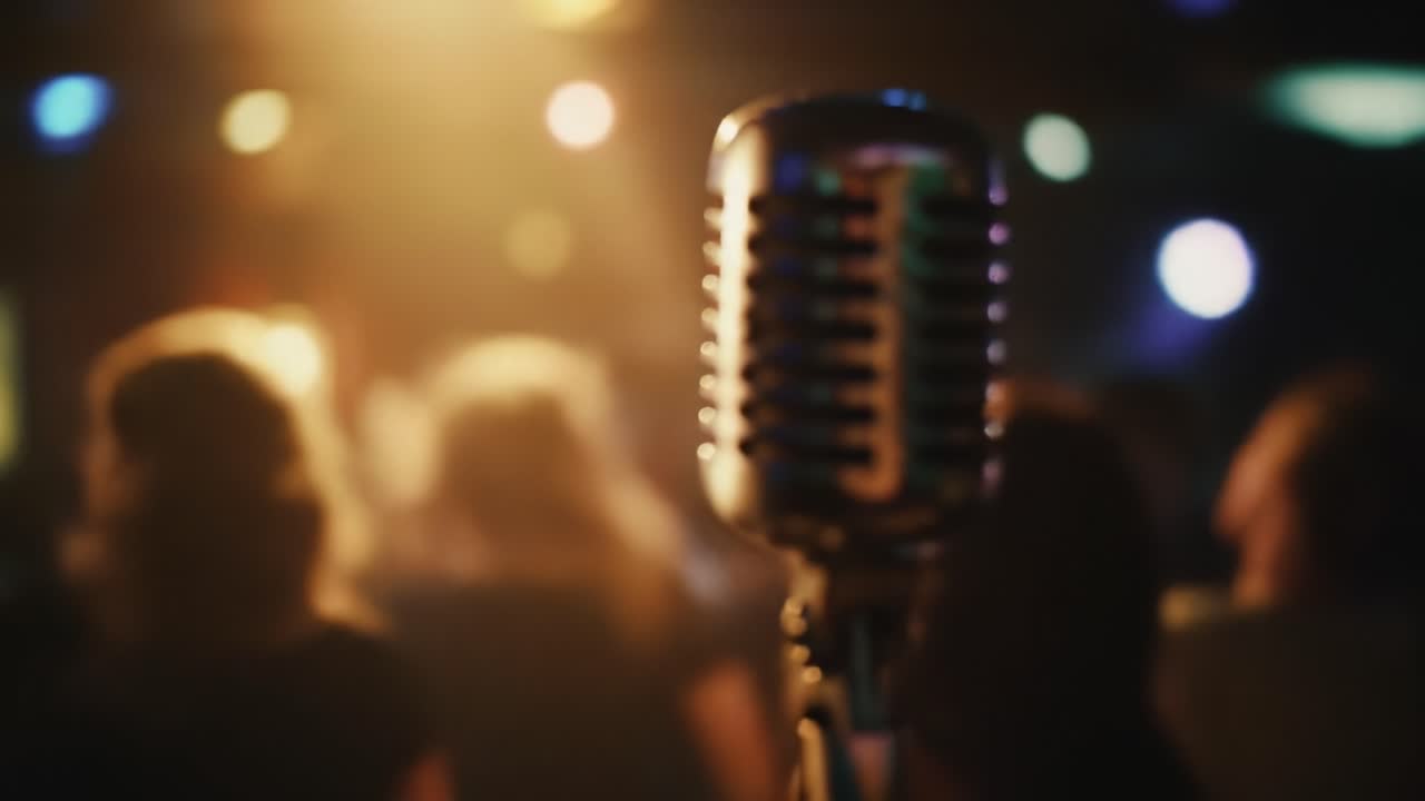 Vintage Microphone at a Concert