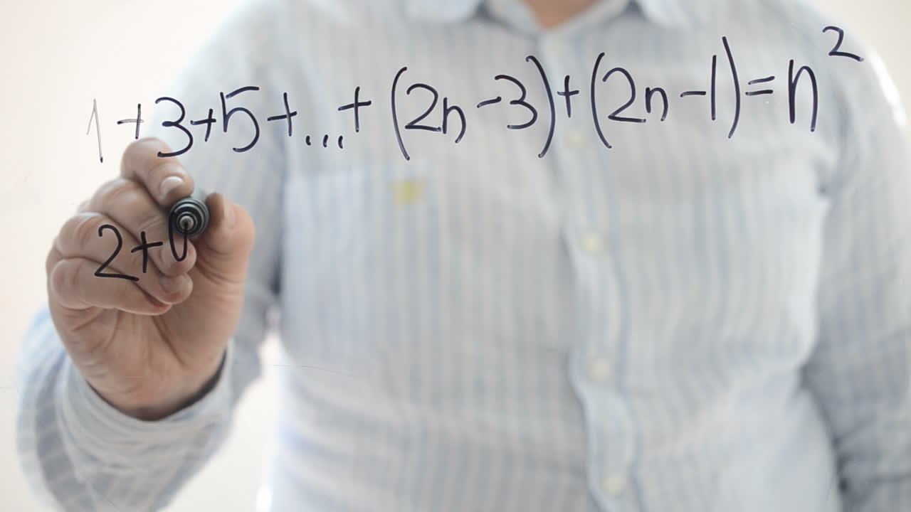 Mathematics. Numerical sequence. We write with a marker