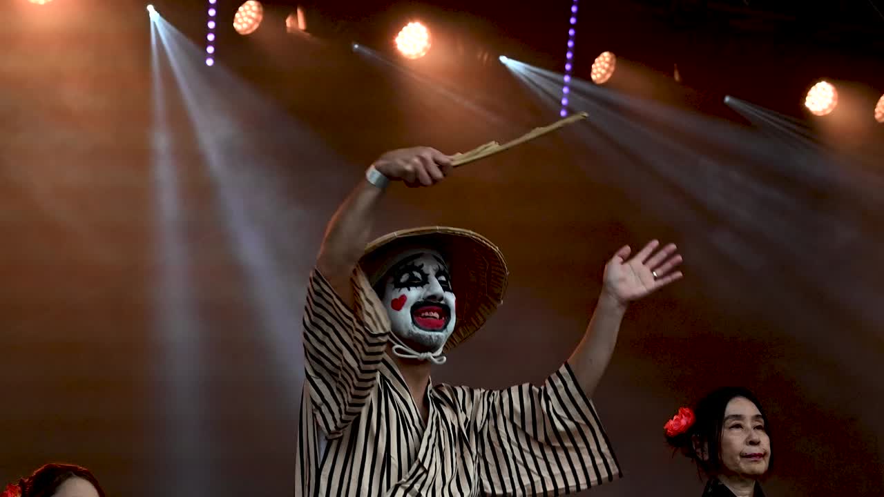 Japanese Clown Dancing, London, United Kingdom