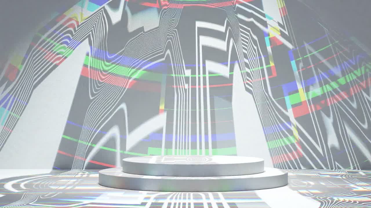 첨단 기술 환경에서 미래의 홀로그램 디스플레이 색