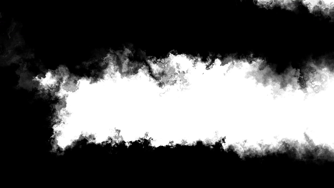 Abstrakter weißer Rauchwolken-V-Hintergrund, treibende Ränder und strukturierte Dampfdetails, filmische Überlagerungen