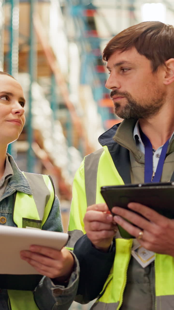 Warehouse Workers Conducting Inventory Check