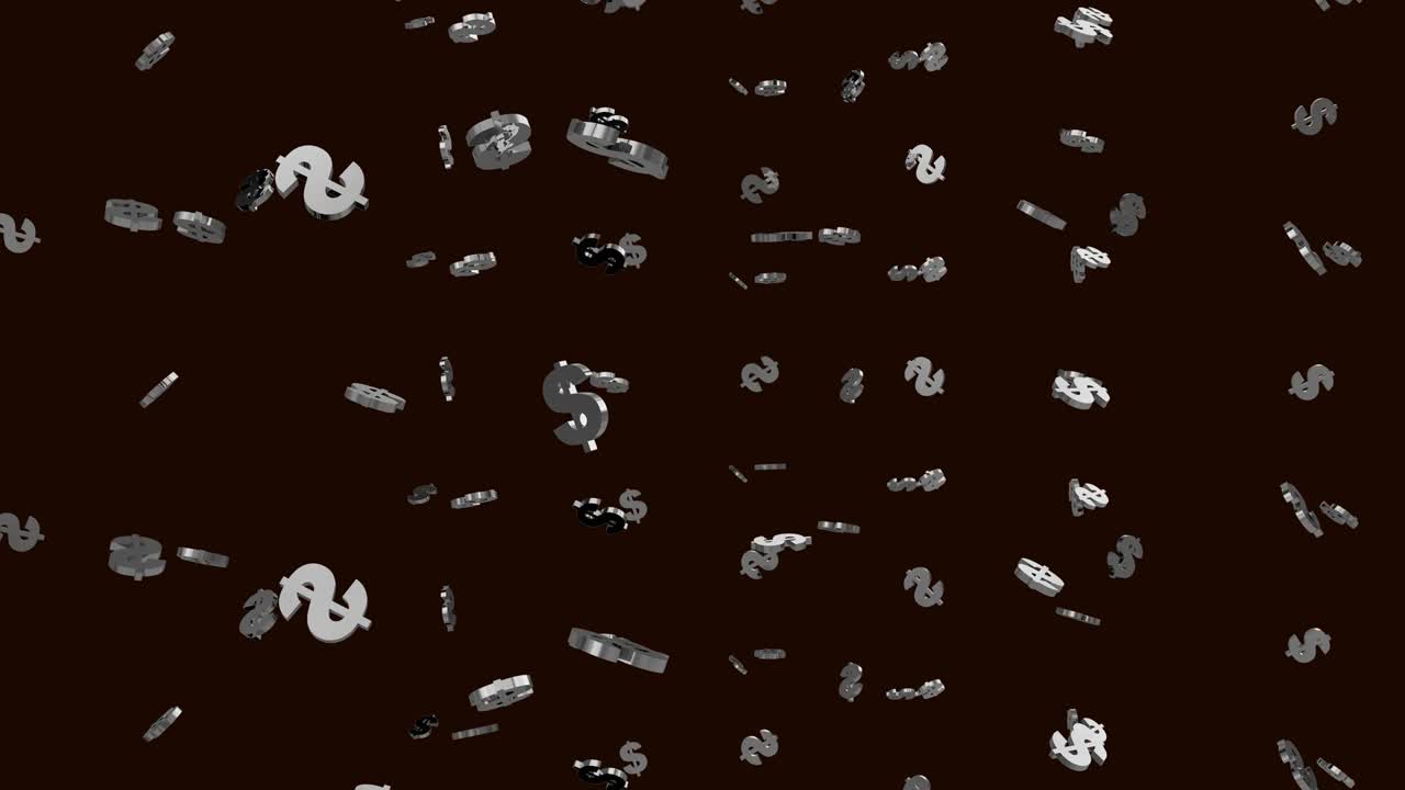 현실적인 은 달러 하늘에서 비를 내리기 비즈니스 성장 개념