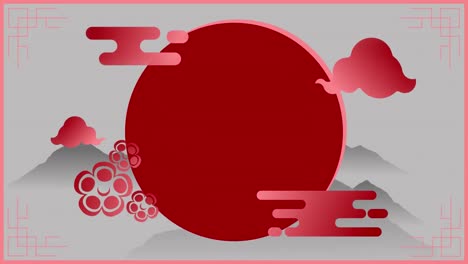 animation of a red circle for the chinese new year