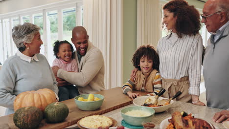 a multigenerational family celebrating thanksgiving together