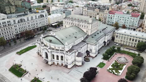 4k aerial drone footage of national opera house of ukraine