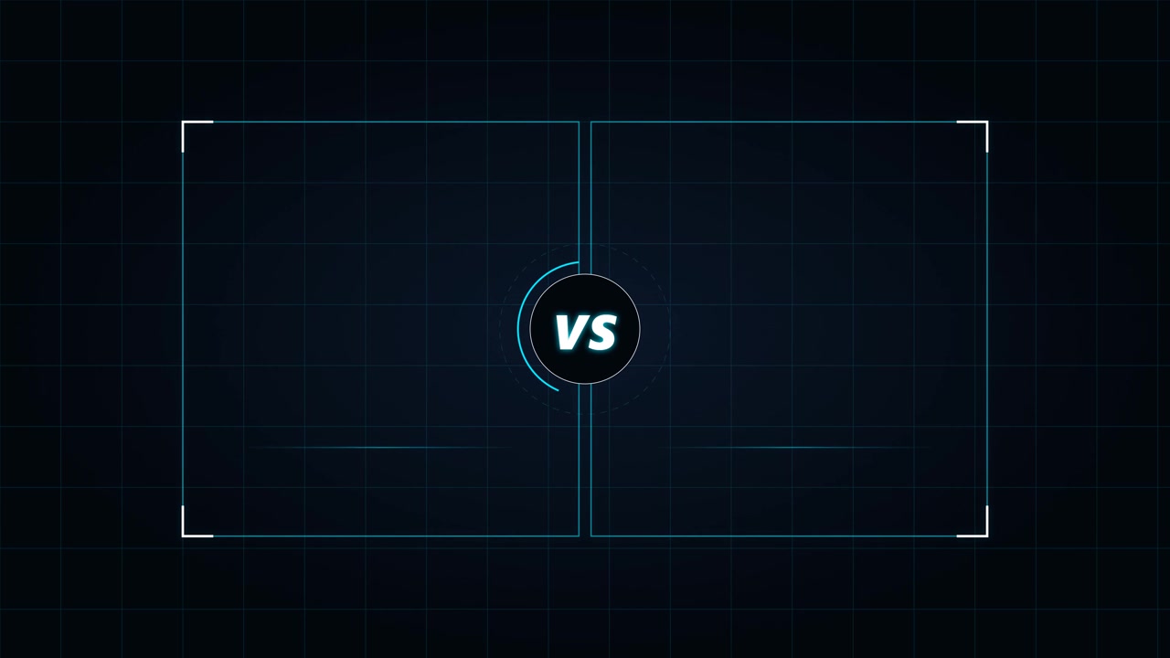 Modello di schermata Versus con sfondo a griglia digitale
