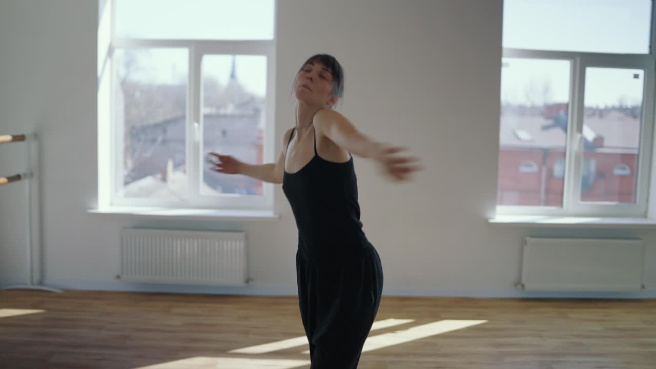 Woman Dancing in a Studio