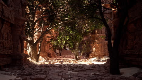 overgrown ruins of an ancient jungle temple