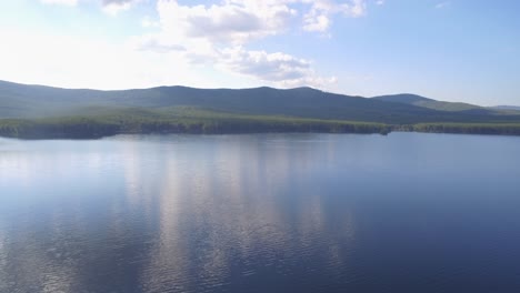 mountain lake aerial view