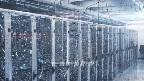 animazione dell'elaborazione dei dati sulla sala server