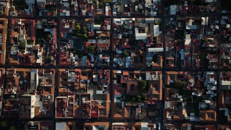 tomada de avión no tripulado de las calles de uruapan