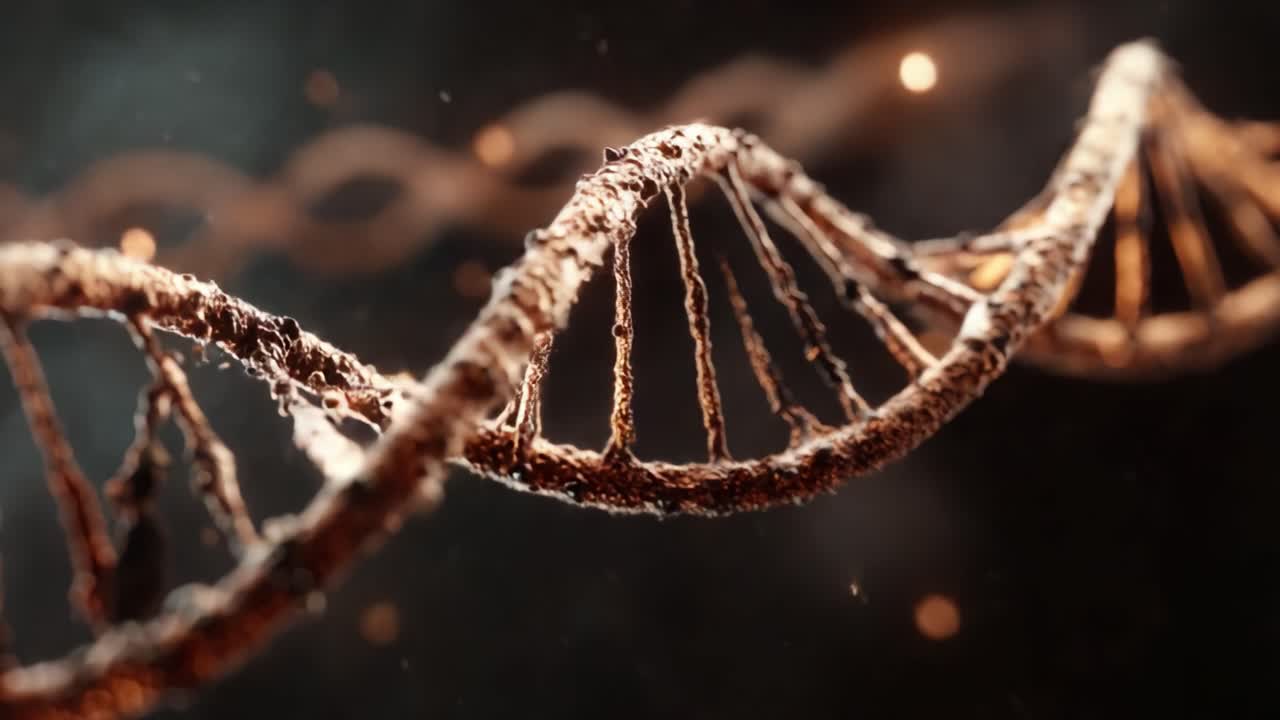 Esplorando le Meraviglie del DNA: Un viaggio ravvicinato attraverso la struttura e i composti del materiale genetico in una straordinaria rappresentazione visiva.