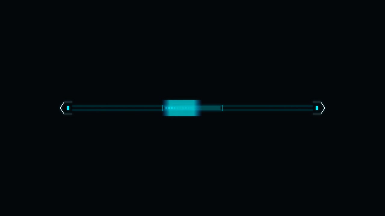 Futuristic Digital Loading Bar Animation on Black Background