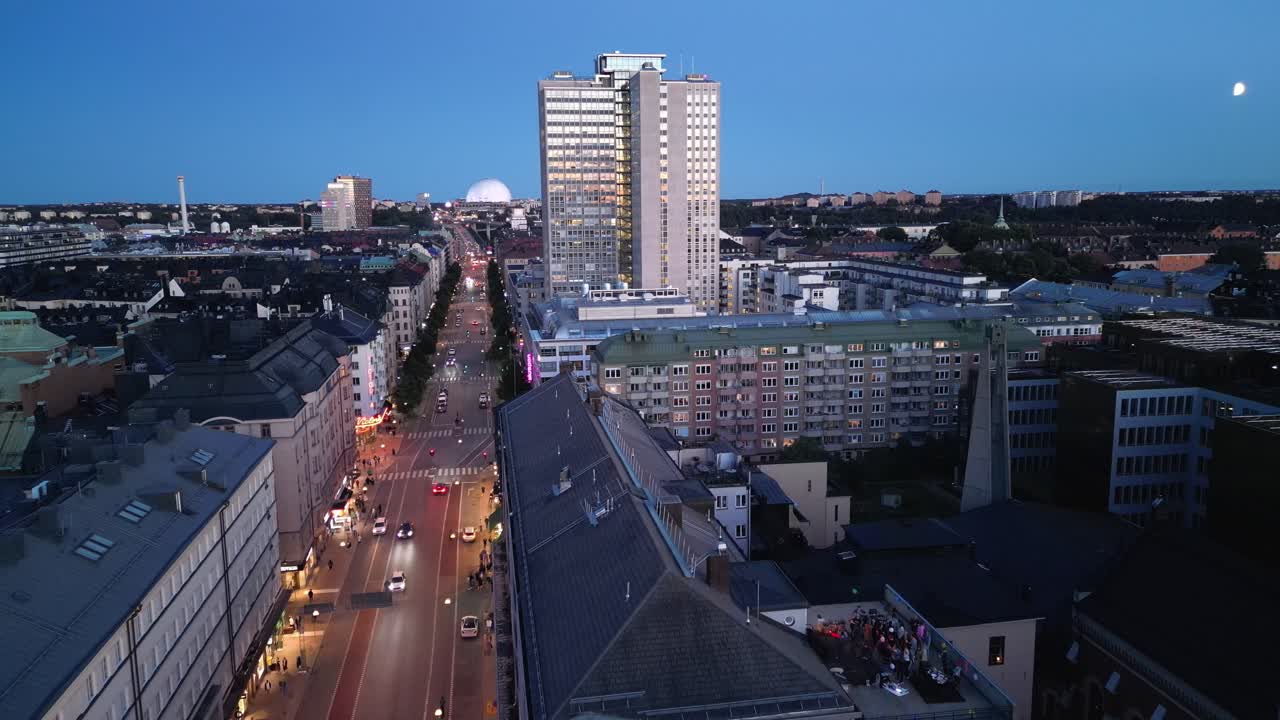 S&ouml;dermalm G&ouml;tgatan Stockholm Sweden after sunset on a summer evening