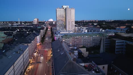 södermalm götgatan stockholm sweden after sunset on a summer evening