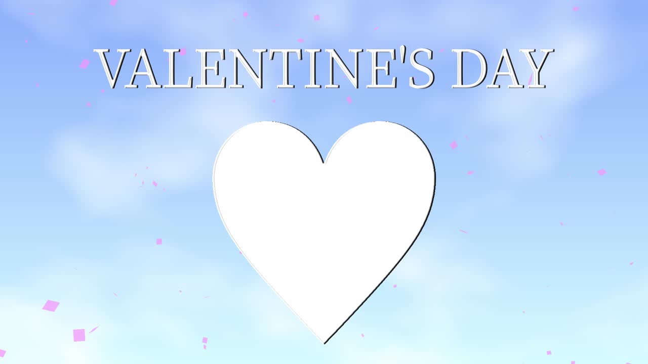 Animazione grafica di testo per messaggio di San Valentino.