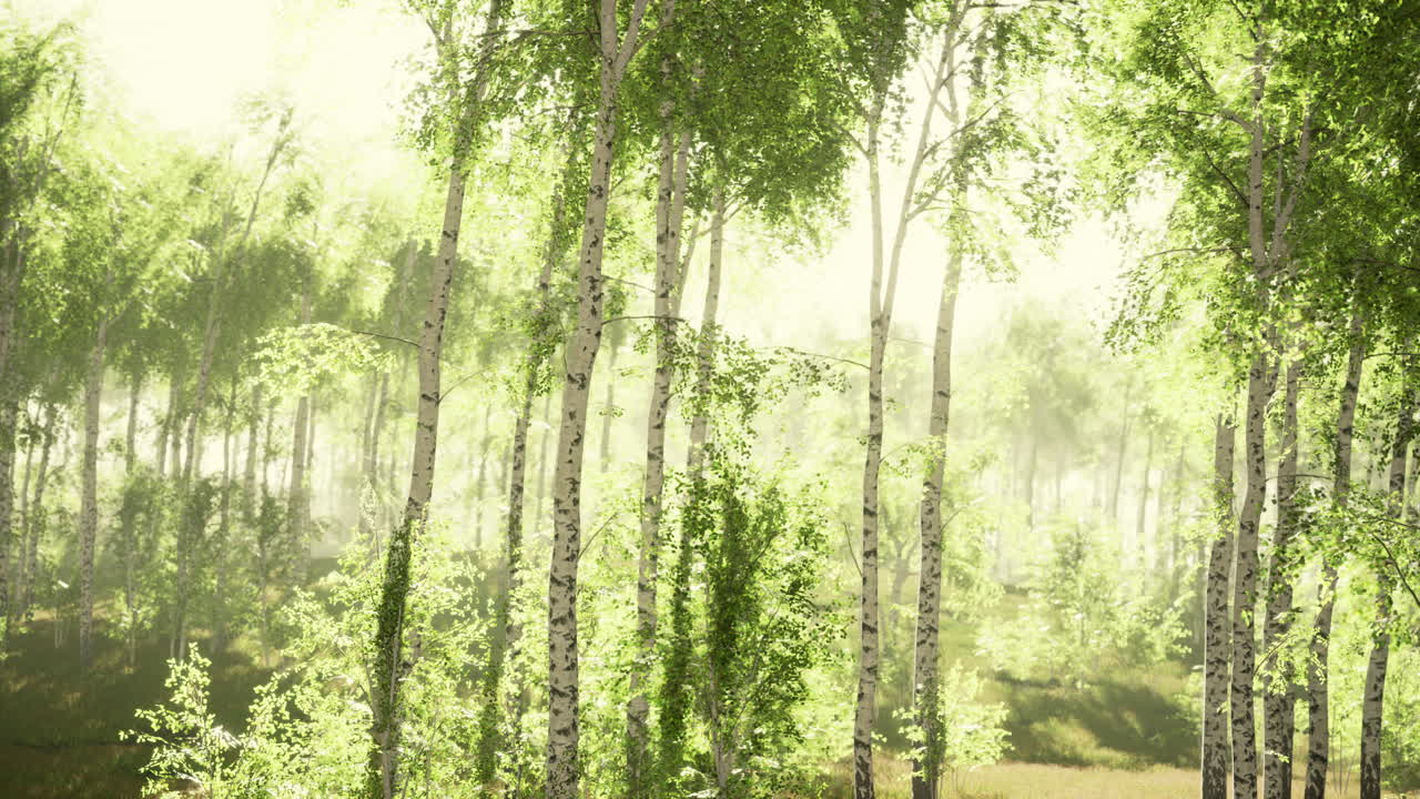 초록색 잔디 위에 있는 버크 나무