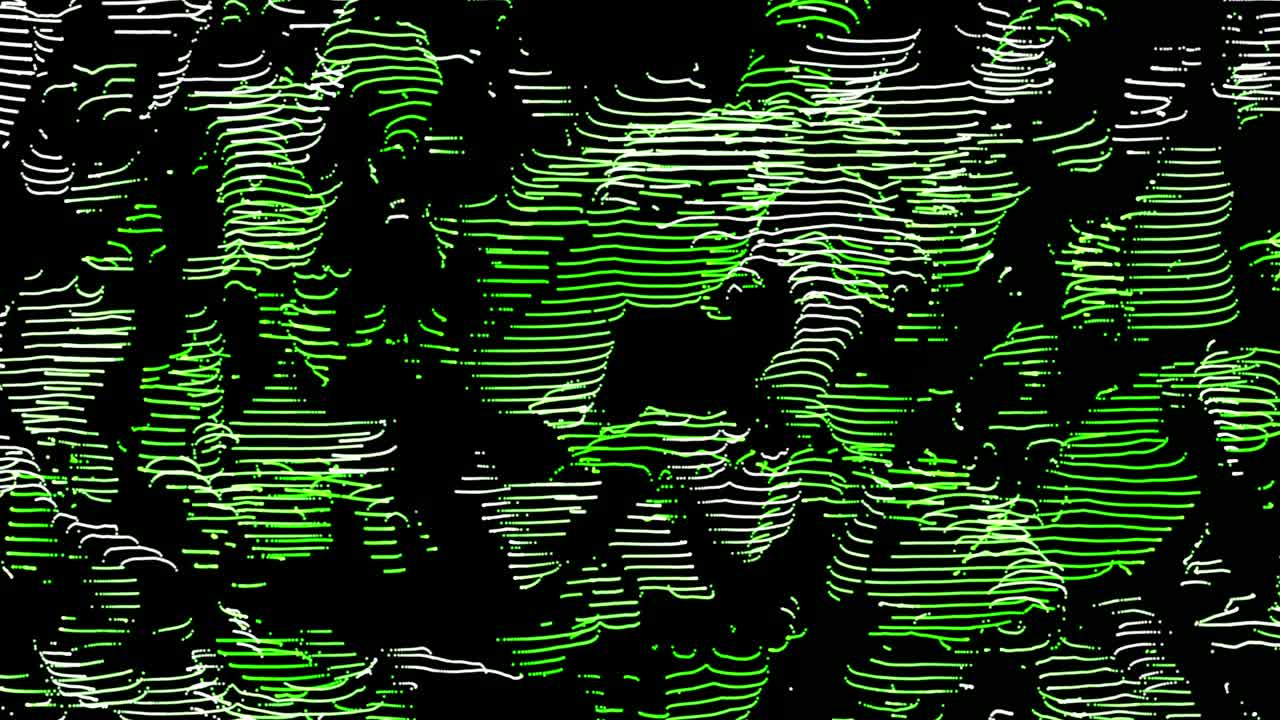 abstract modern line motion background loop green