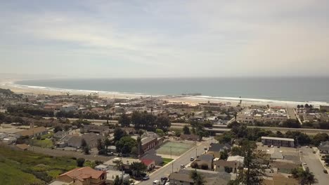 view from boosinger park over family houses to the coast