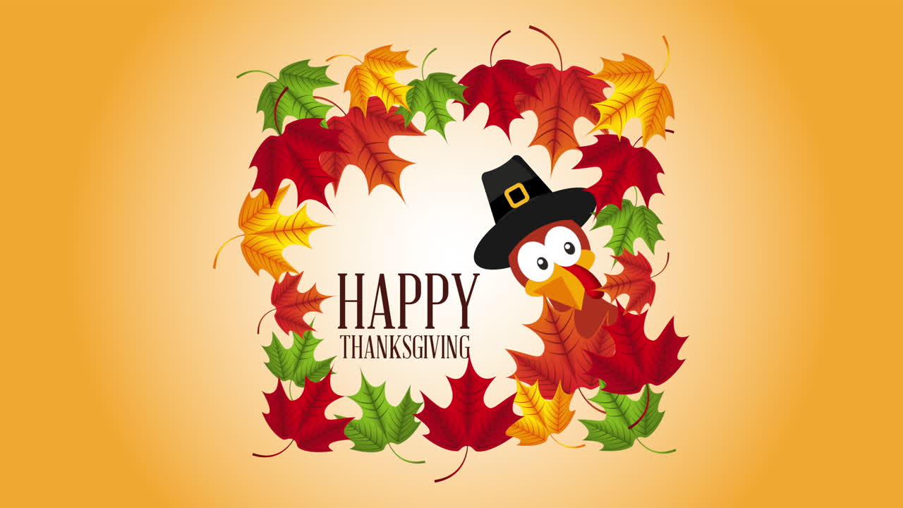 칠면조와 함께 행복한 추수감사절 축하