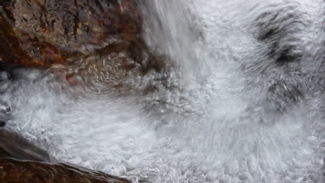 close up of creek waterfall