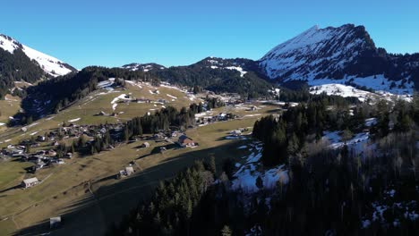 amden weesen switzerland quiet village at golden hour