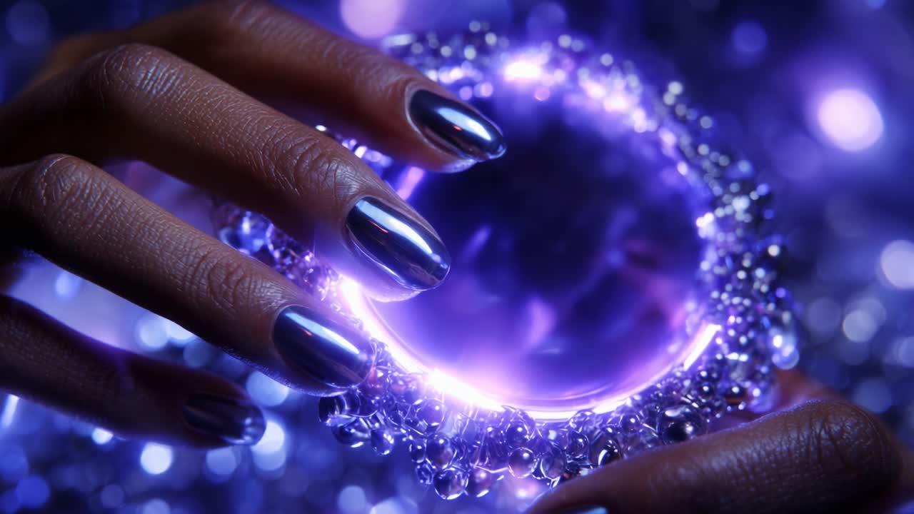 Hand Holding a Glowing Orb