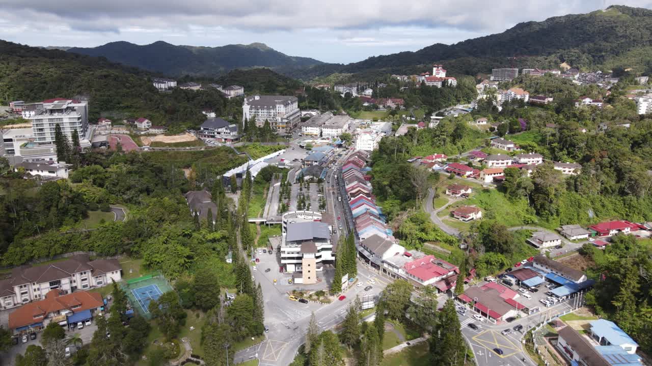 말레이시아의 카메론 하이랜드 지역 내의 브린창 지역의 일반 풍경