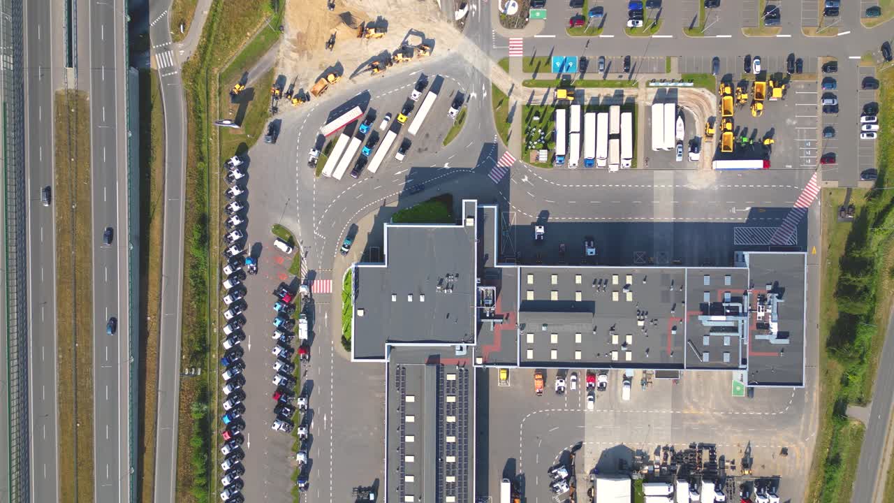 vista aérea del almacén de mercancías