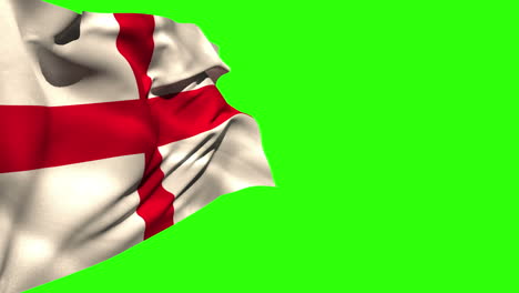 la gran bandera nacional de inglaterra soplando