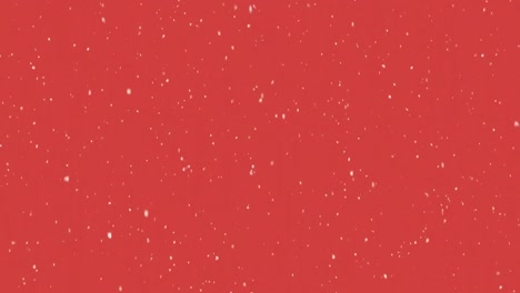 Animación-De-Nieve-Cayendo-Sobre-Fondo-Rojo-Navideño.