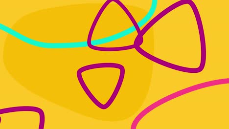 fondo animado geométrico amarillo y púrpura
