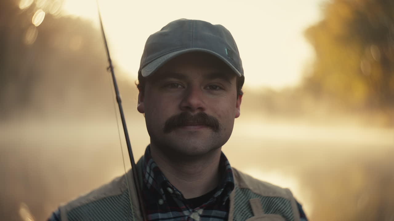 Man Fishing in the Morning Fog