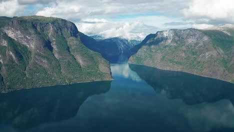 a majestic view over the aurlandsfjord from stagestein viewpoint