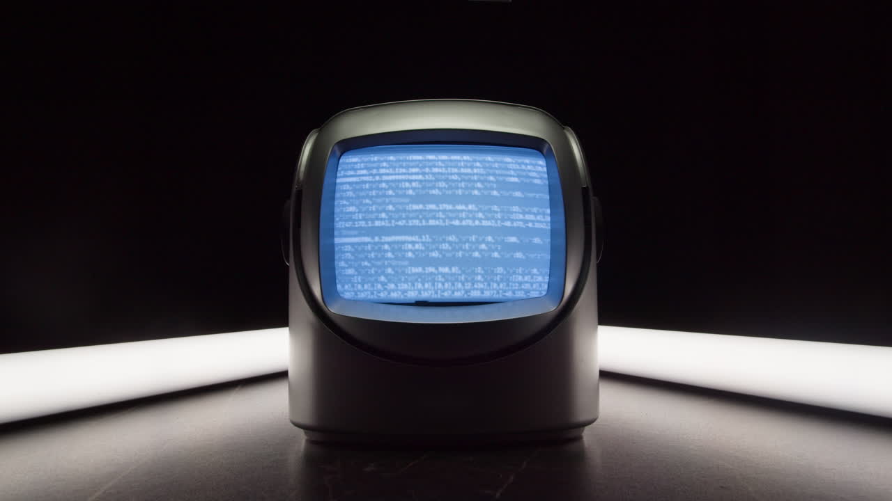 레트로 tv, 노스탈기적인 설정으로 빈티지 tv, 레트로 tv는 화면에 곡물을 표시합니다, 무서운 할로윈 밤 장치, 크로마 키 및 그린 스크린에 좋습니다.