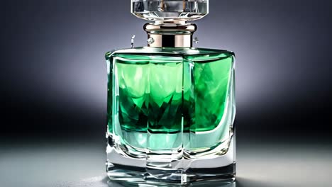 elegant vintage perfume bottle with intricate design and vibrant color