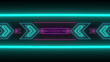 Neon Arrow Geometric Background