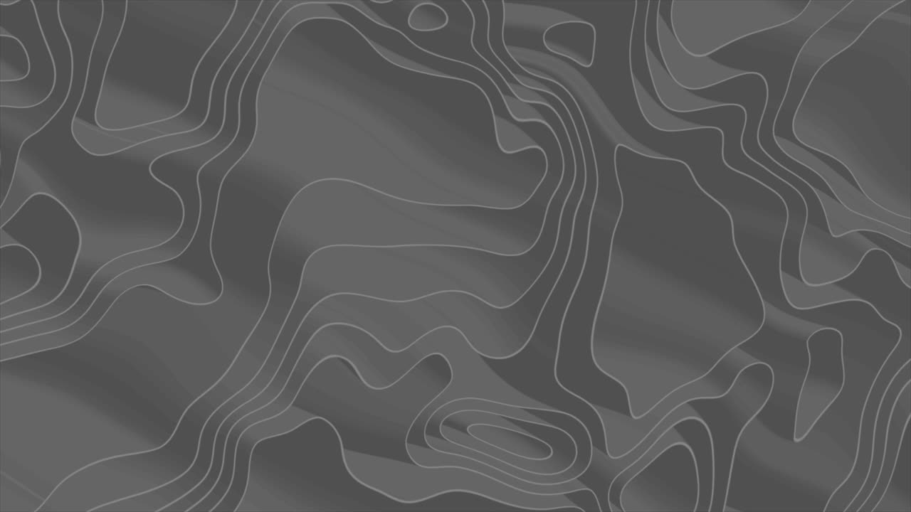 contorno gris mapa de contorno topográfico tecnología abstracta fondo de movimiento 3d