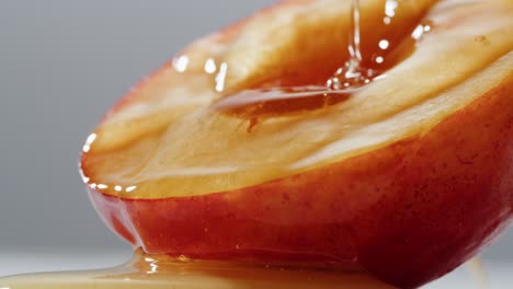 honey-drizzled peach slice