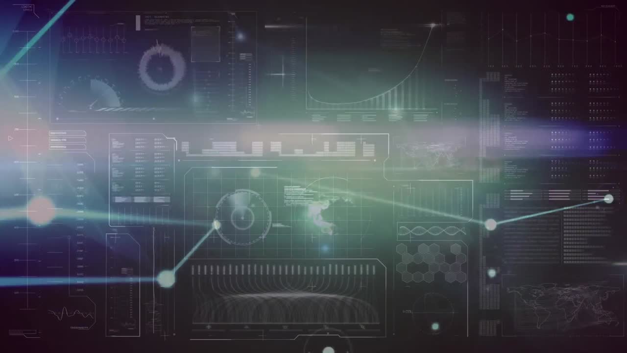 Animation of network of connections over data processing