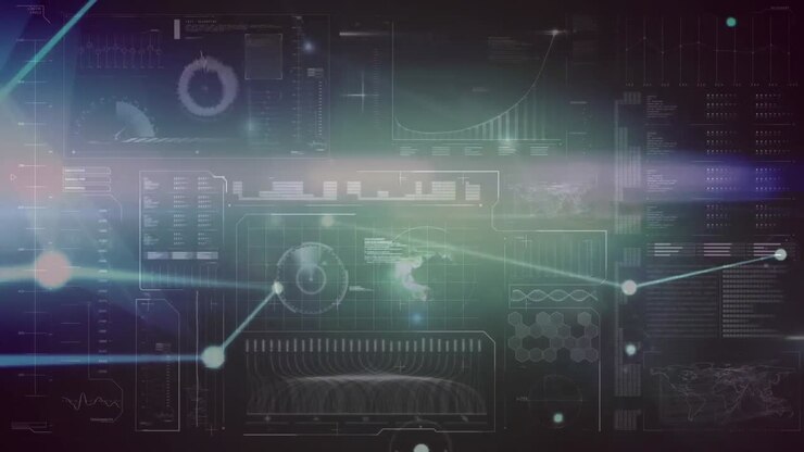 Animation of network of connections over data processing