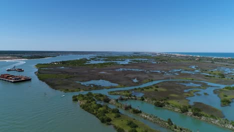 Beach-and-Marshes-along-the-Matanzas-river:-Aerial-shot